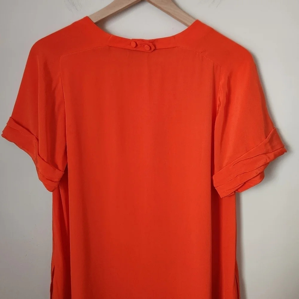 3.1 Phillip Lim | 100% Silk Short Sleeve Shift Mini Dress - Size 6 - Picture 8 of 13